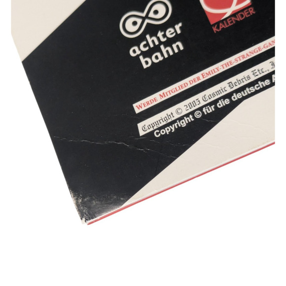 Emily The Strange 2006 Calendar German Edition Goth Hot Topic Black Cats Art - Picture 5 of 11